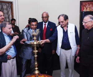 Lighing the Lamp Caremony by Birender Singh, G. R. Khattar and Deepak Khattar
