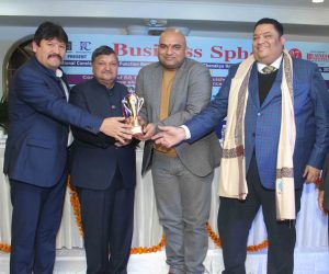 Sankalp Sharma, Managing Director, KSL Cargo Pvt. Ltd. receiving the BS Award